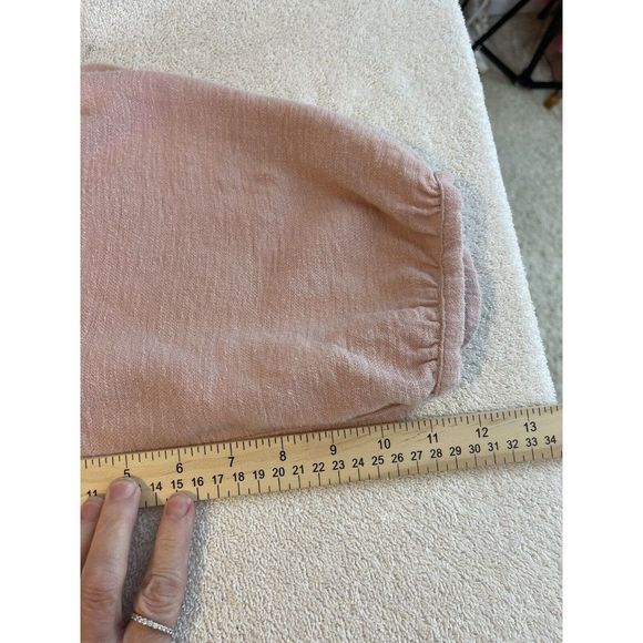 Anthropologie Women’s Uncle Frank Midi Dress Med Blush Boho Puff Sleeves Pockets - Picture 8 of 9